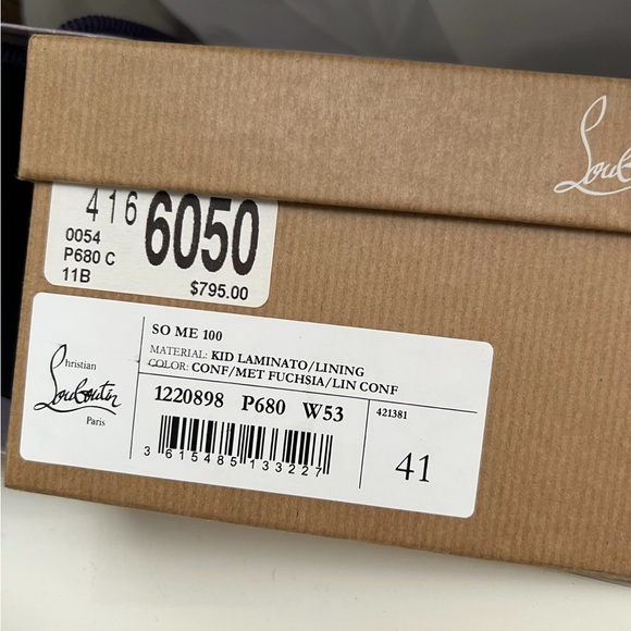 Metallic Pink Christian Louboutin Sandals Size 11 *AUTHENTIC* - Picture 6 of 6